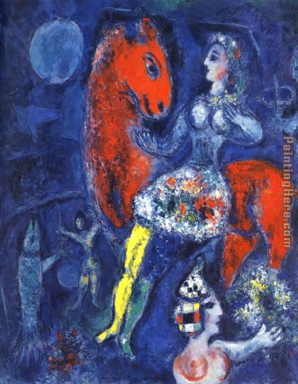 Marc Chagall Horsewoman on Red Horse